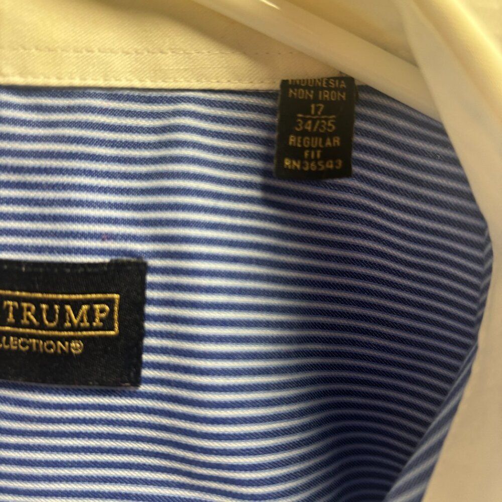 Donald Trump Dress Shirt w/French Cuff - Size 17 34/35 - 1477 - Picture 3 of 7
